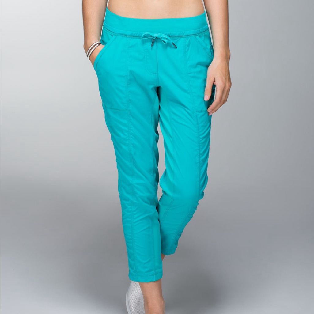 Lululemon Athletica Teal Dance Studio Cropped Pants
